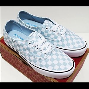 baby blue vans with checkers